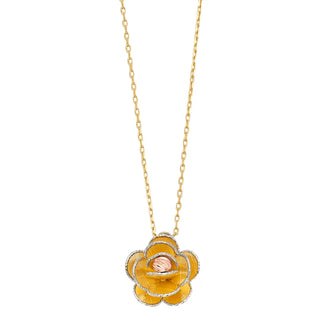 14K Tri-Color Gold Flower Design Necklace 17