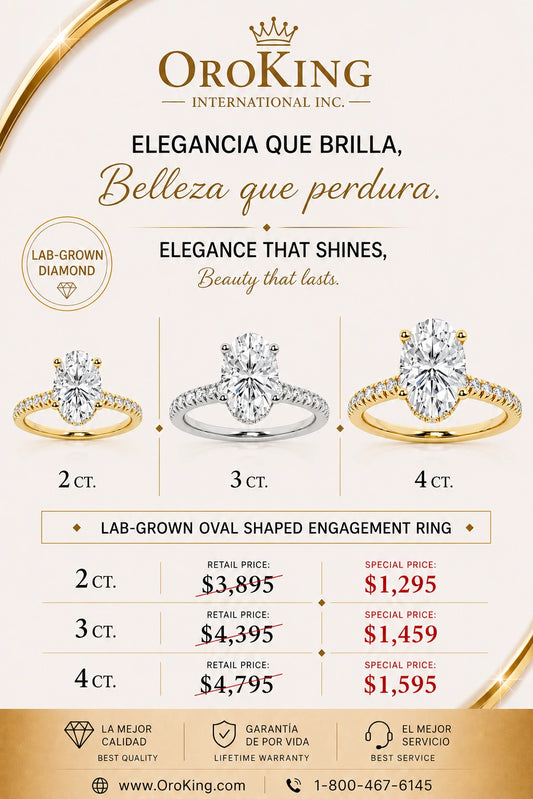 Women's 14K Gold Certified Lab-Grown Diamond Oval Shaped Hidden Halo Ring with Diamond Band 2.00ct. Center Stone/ 2.40ct. TDW