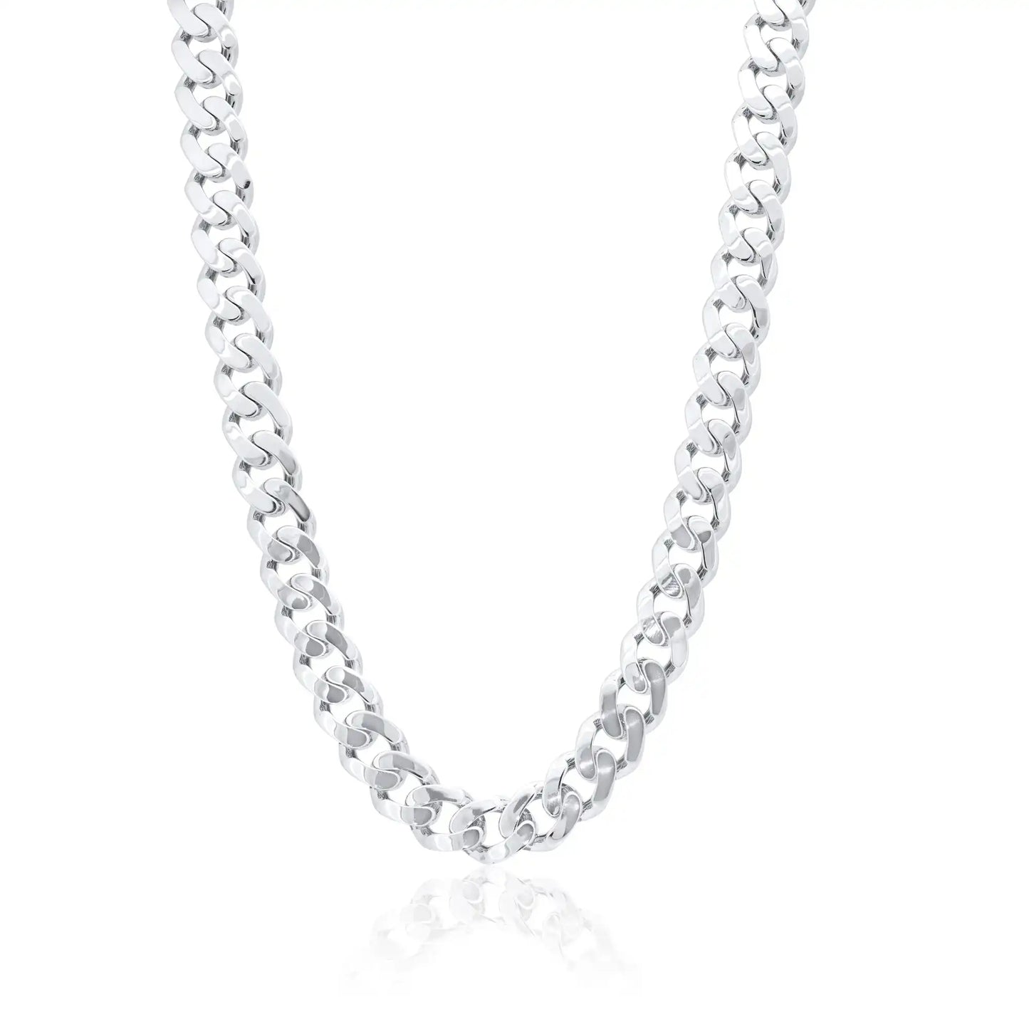 925 Sterling Silver Rhodium Plated Miami Curb Link 5.8mm Chain or Bracelet