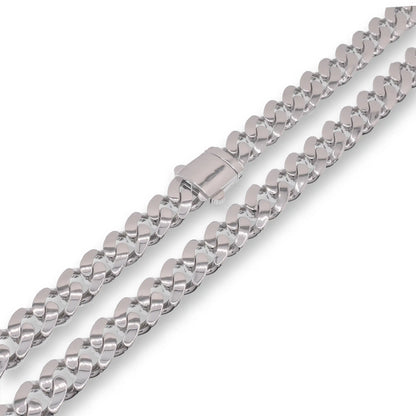 925 Sterling Silver Rhodium Plated Miami Curb Link 5.8mm Chain or Bracelet