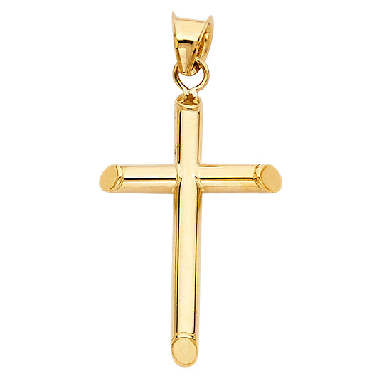 14K Yellow Gold High-Polished Cross Pendant aprox 1 1/2" tall