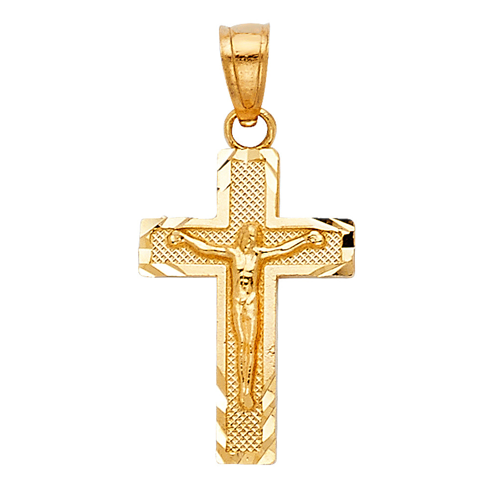 14K Yellow Gold Crucifix Pendant aprox 3/4" tall