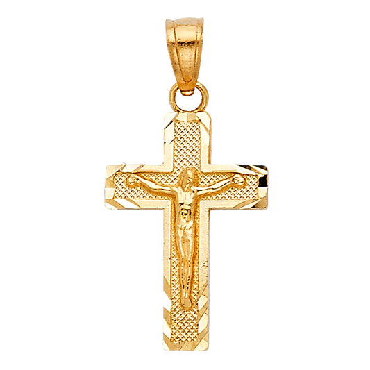14K Yellow Gold Crucifix Pendant aprox 3/4" tall