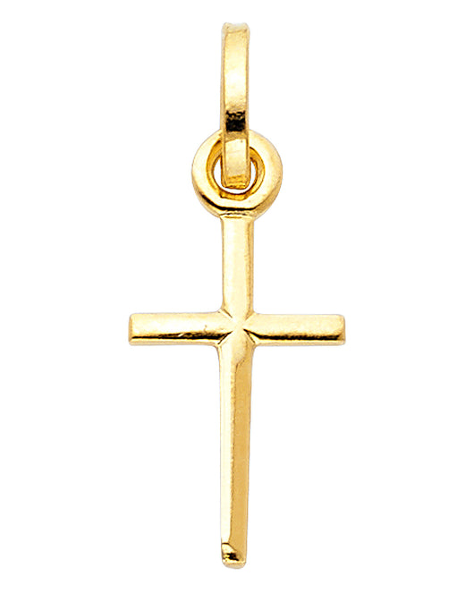 14K Yellow Gold High-Polished Cross Pendant aprox 1