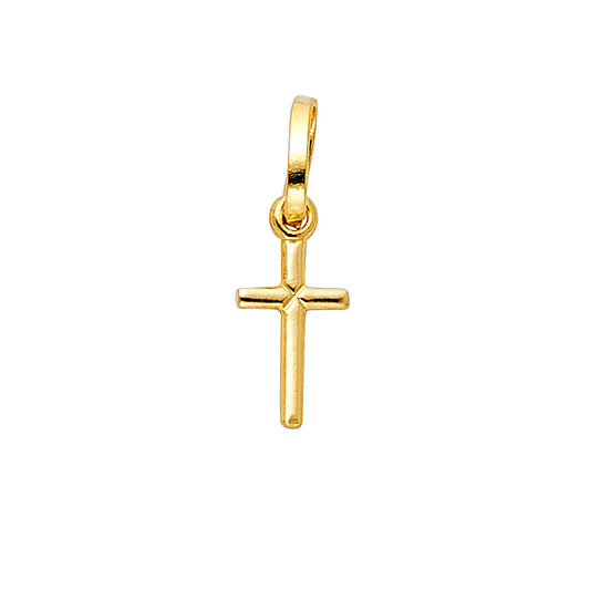 14K Yellow Gold High-Polished Cross Pendant aprox 3/4" tall