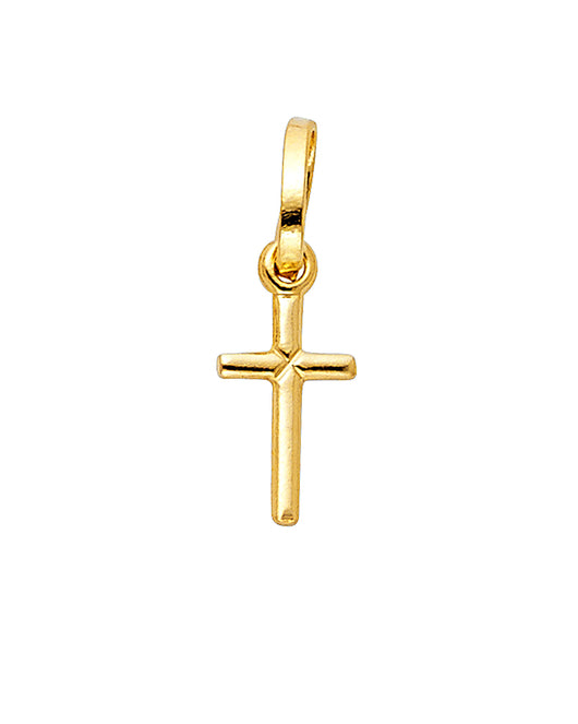 14K Yellow Gold High-Polished Cross Pendant aprox 3/4