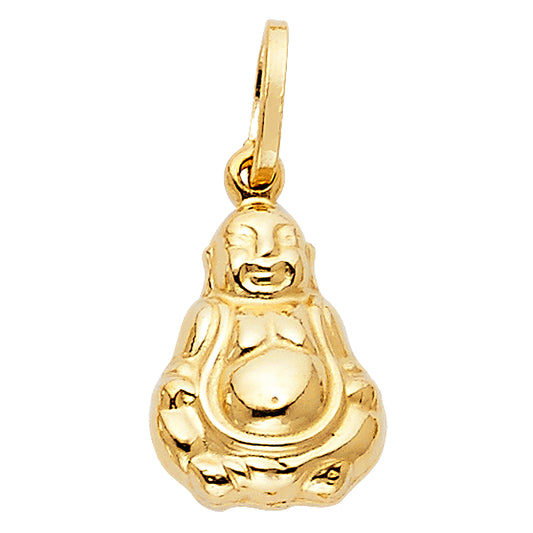 14K Yellow Gold Laughing Buddha Pendant
