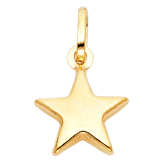 14K Yellow Gold Star Charm