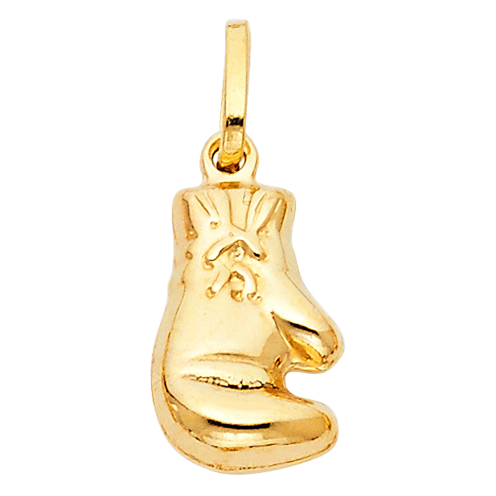 14K Yellow Gold Boxing Glove Pendant
