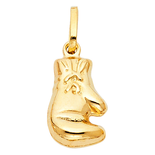 14K Yellow Gold Boxing Glove Pendant