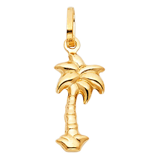 14K Yellow Gold Palm Tree Charm