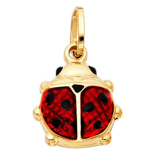 14K Yellow Gold Ladybug Pendant