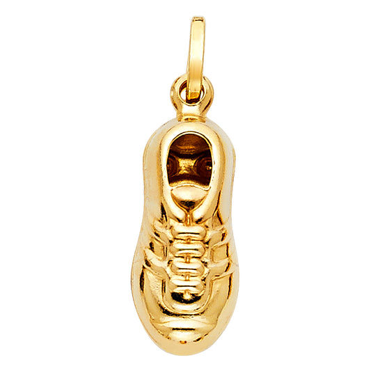 14K Yellow Gold Soccer Shoe Pendant