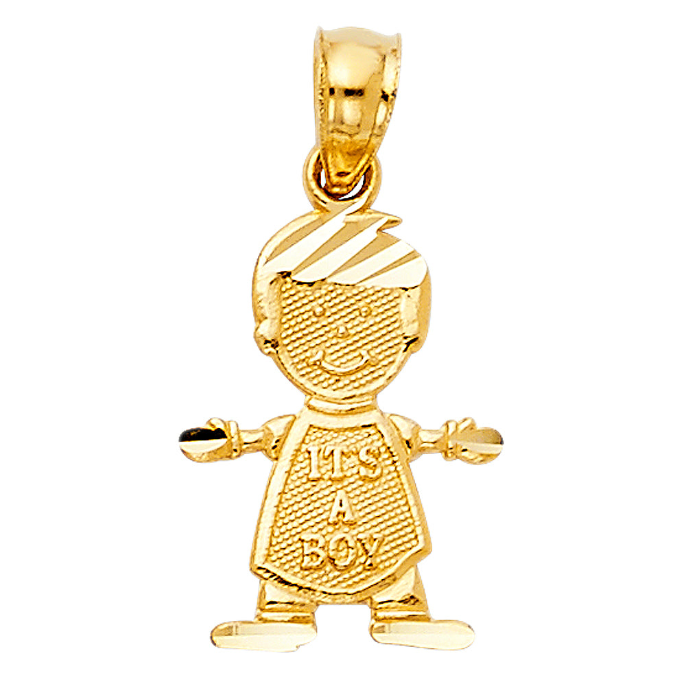 14K Yellow Gold “It’s a Boy” Pendant
