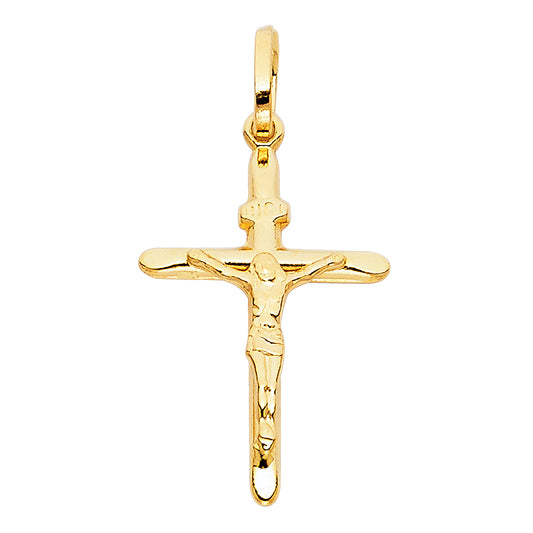 14K Yellow Gold Crucifix Pendant aprox 1" tall