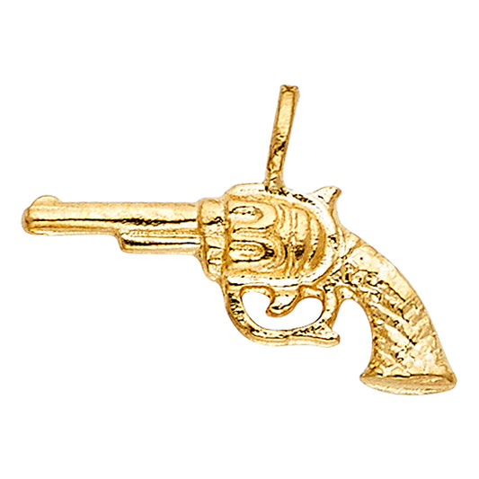 14K Yellow Gold Revolver Pendant 0.4" Tall