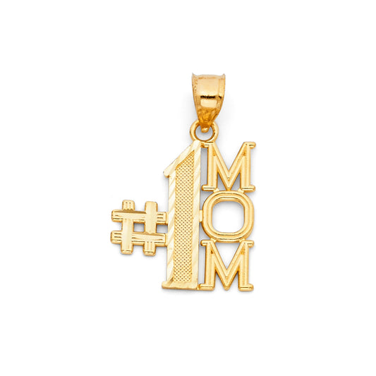 14K Yellow Gold #1 MOM Pendant
