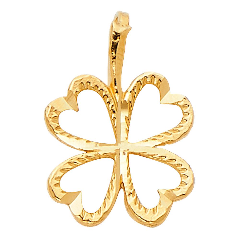 14K Yellow Gold Four-Leaf Clover Pendant
