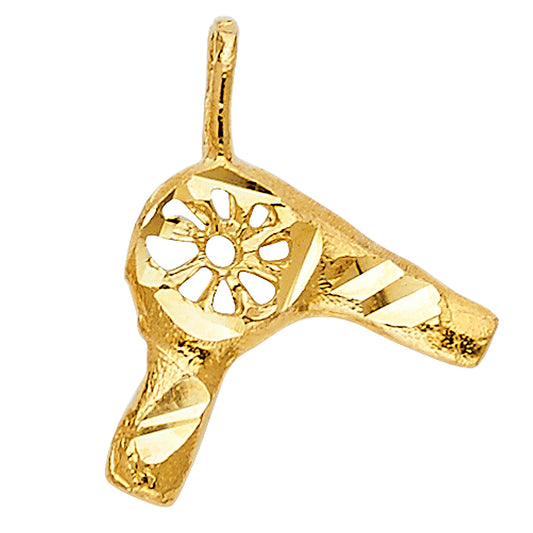 14K Yellow Gold Wishbone Design Pendant