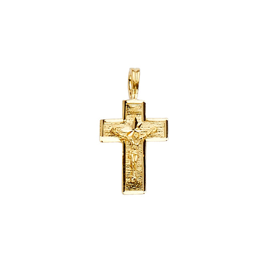 14K Yellow Gold Crucifix Pendant aprox 3/4" tall