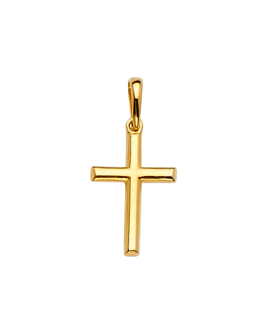 14K Yellow Gold High-Polished Cross Pendant aprox 3/4