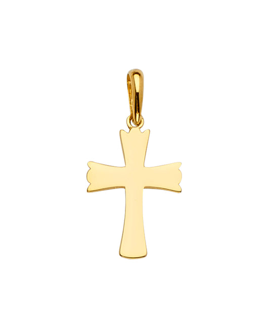 14K Yellow Gold High-Polished Cross Pendant aprox 1