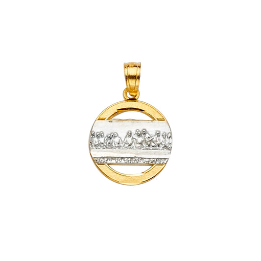 14K Two-Tone Gold Last Supper Pendant