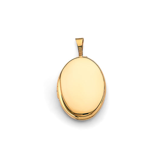 14K Yellow Gold Heart Shaped Locket Pendant