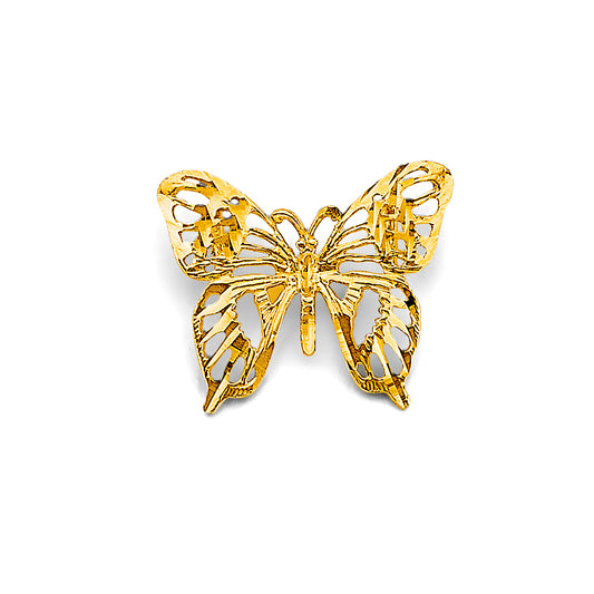 14K Yellow Gold Filigree Butterfly Pendant