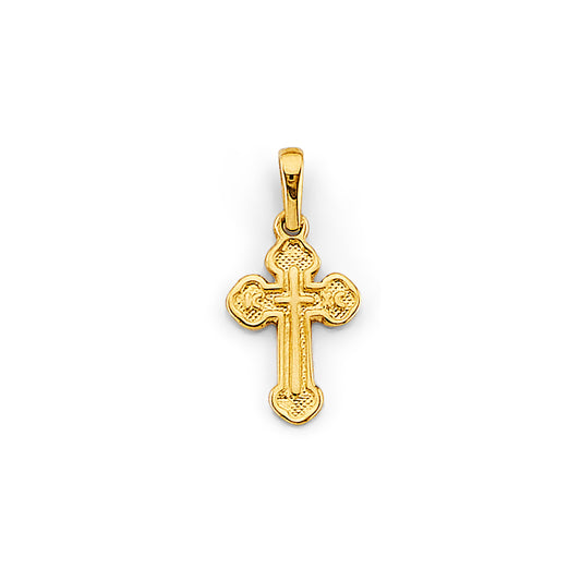 14K Yellow Gold High-Polished Cross Pendant aprox 3/4" tall