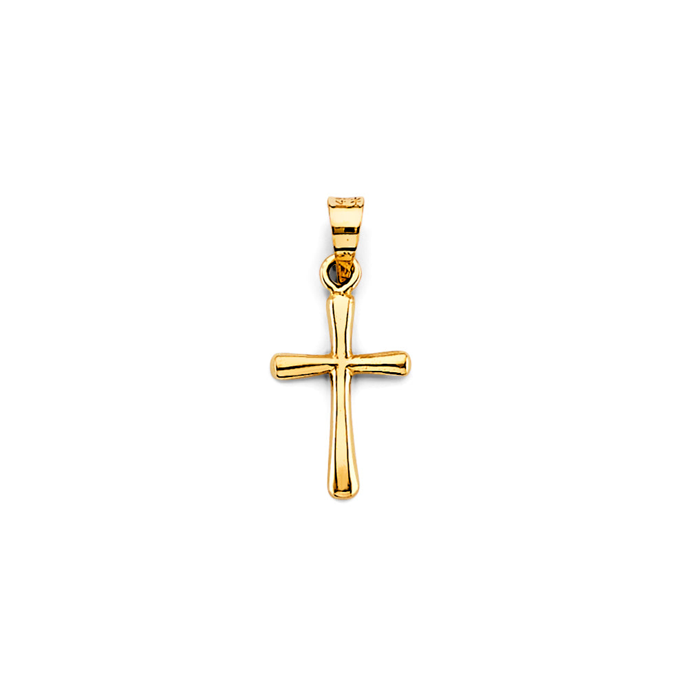 14K Yellow Gold High-Polished Cross Pendant aprox 3/4" tall