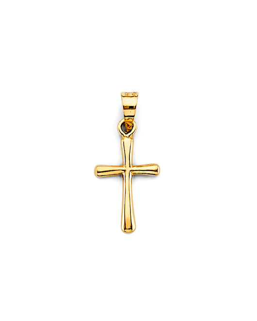 14K Yellow Gold High-Polished Cross Pendant aprox 3/4