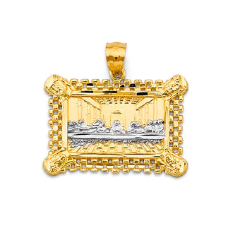 14K Two-Tone Gold Last Supper Pendant
