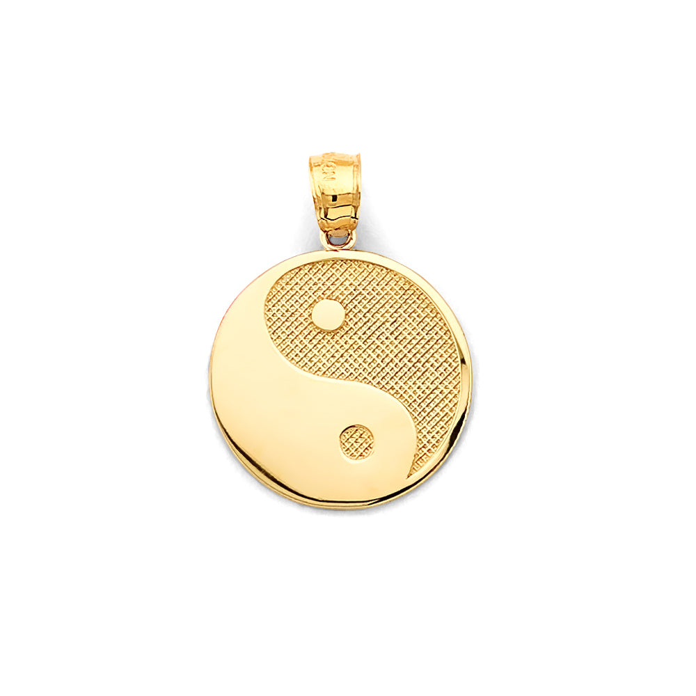 14K Yellow Gold Yin Yang Design Pendant
