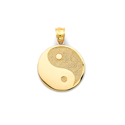 14K Yellow Gold Yin Yang Design Pendant