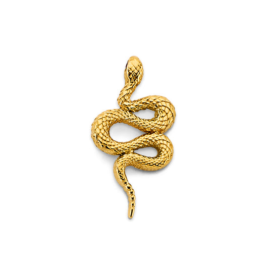 14K Yellow Gold Snake Design Pendant