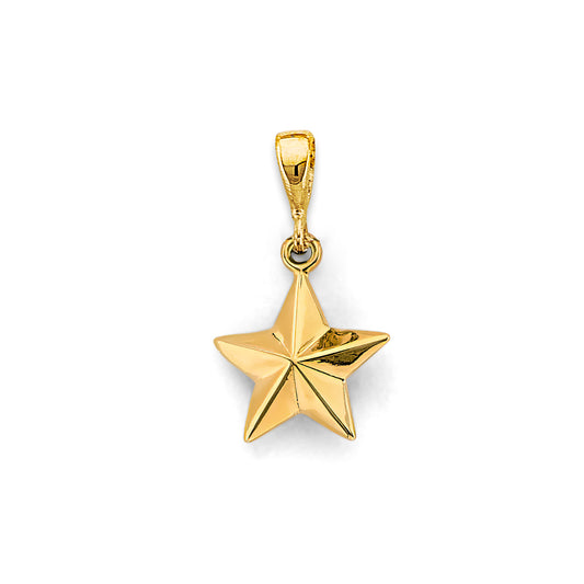 14K Yellow Gold Star Charm