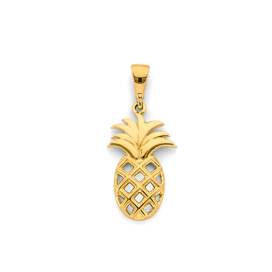 14K Yellow Gold Filigree Pineapple Pendant