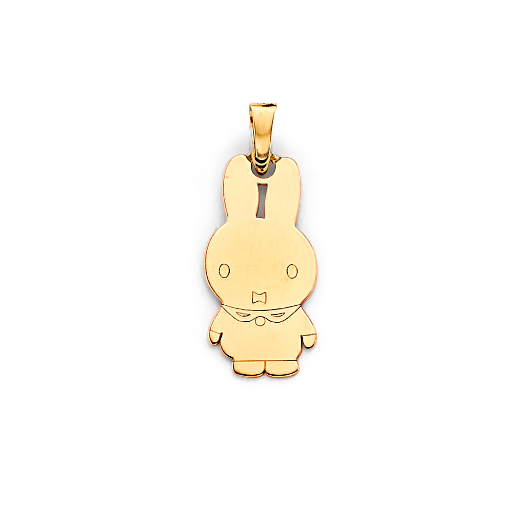 14K Yellow Gold Bunny Character Charm