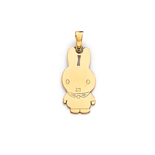 14K Yellow Gold Bunny Character Charm