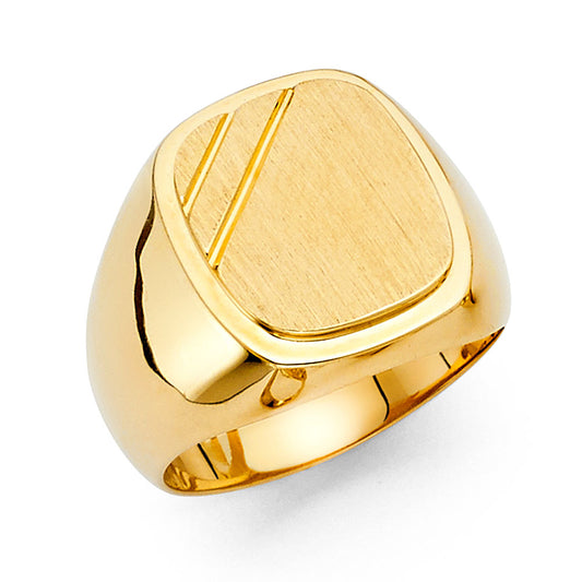 14K Yellow Gold Men’s Signet Design Ring
