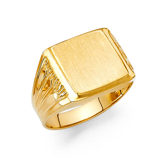 14K Yellow Gold Men’s Signet Ring