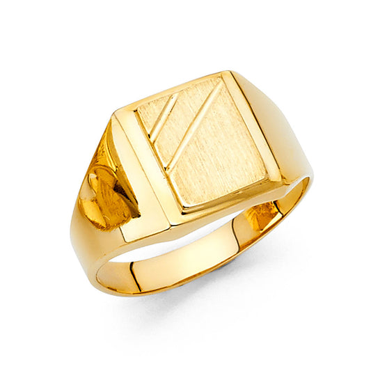 14K Yellow Gold Men’s Signet Design Ring