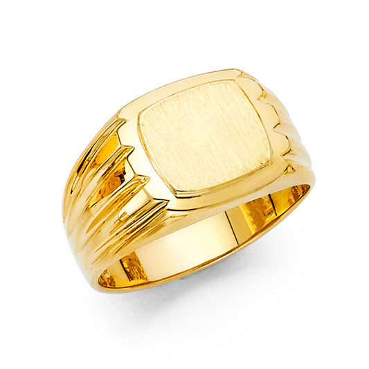 14K Yellow Gold Men’s Signet Design Ring