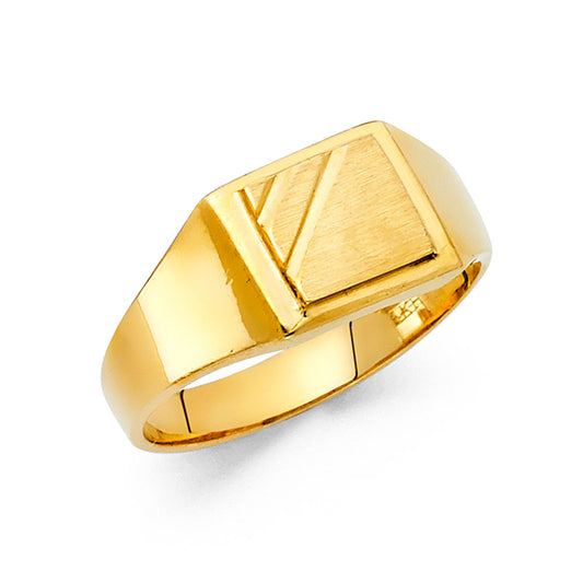 14K Yellow Gold Men’s Signet Design Ring