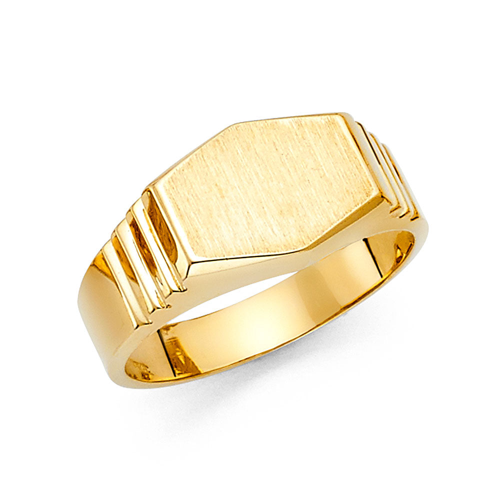 14K Yellow Gold Men’s Signet Design Ring