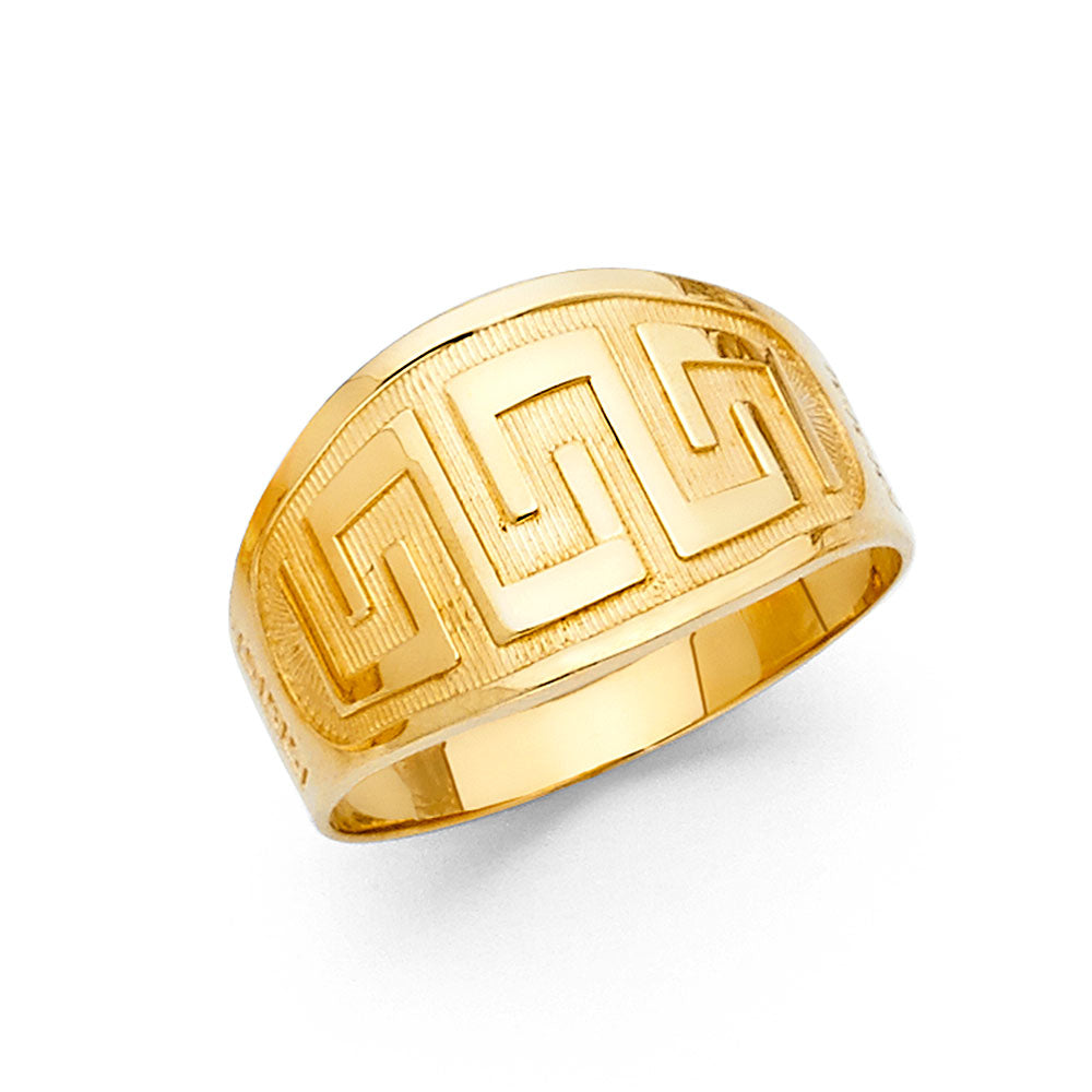 14K Yellow Gold Men’s Greek Key Design Ring