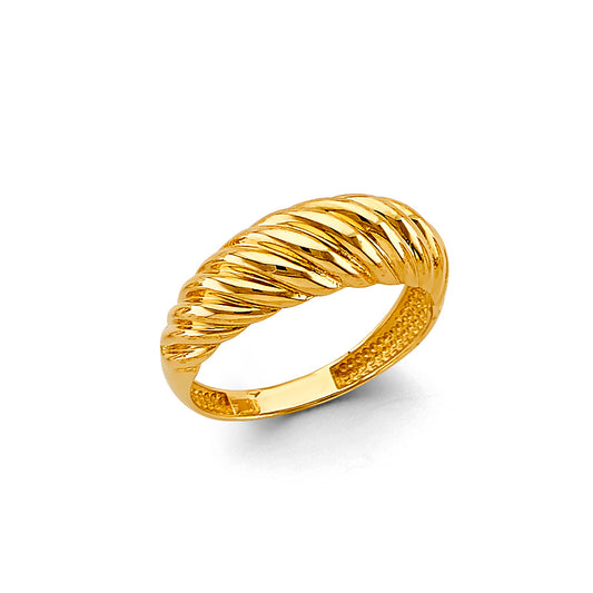 14K Yellow Gold Women’s Twisted Rope Design Ring