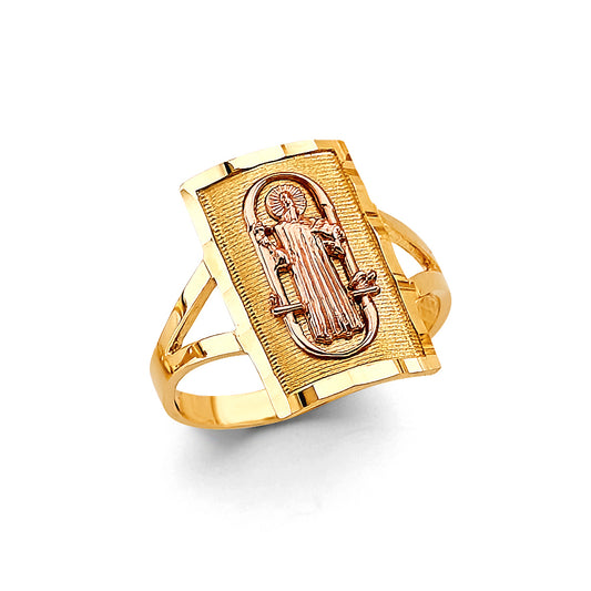14K Two-Tone Gold Women’s San Benito Rectangular Design Ring