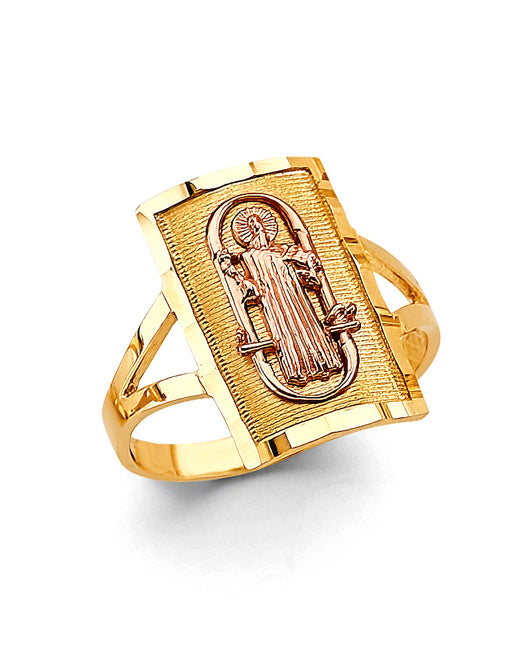 14K Two-Tone Gold Women’s San Benito Rectangular Design Ring